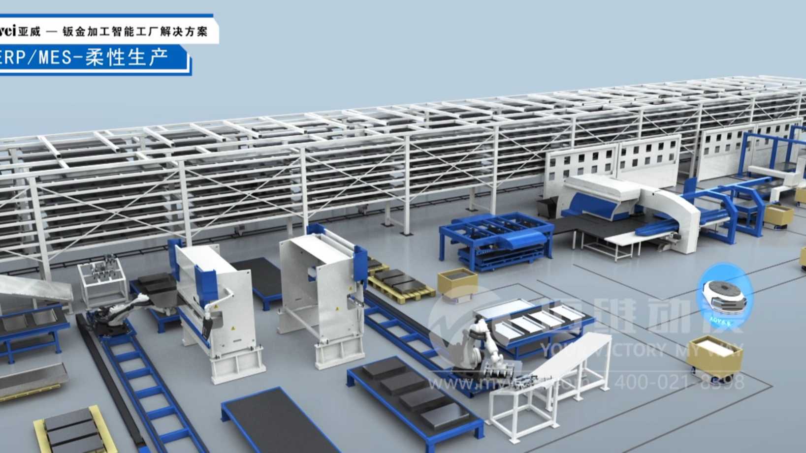 工业制造钣金加工智能工厂项目动画展示-工业动画制作公司