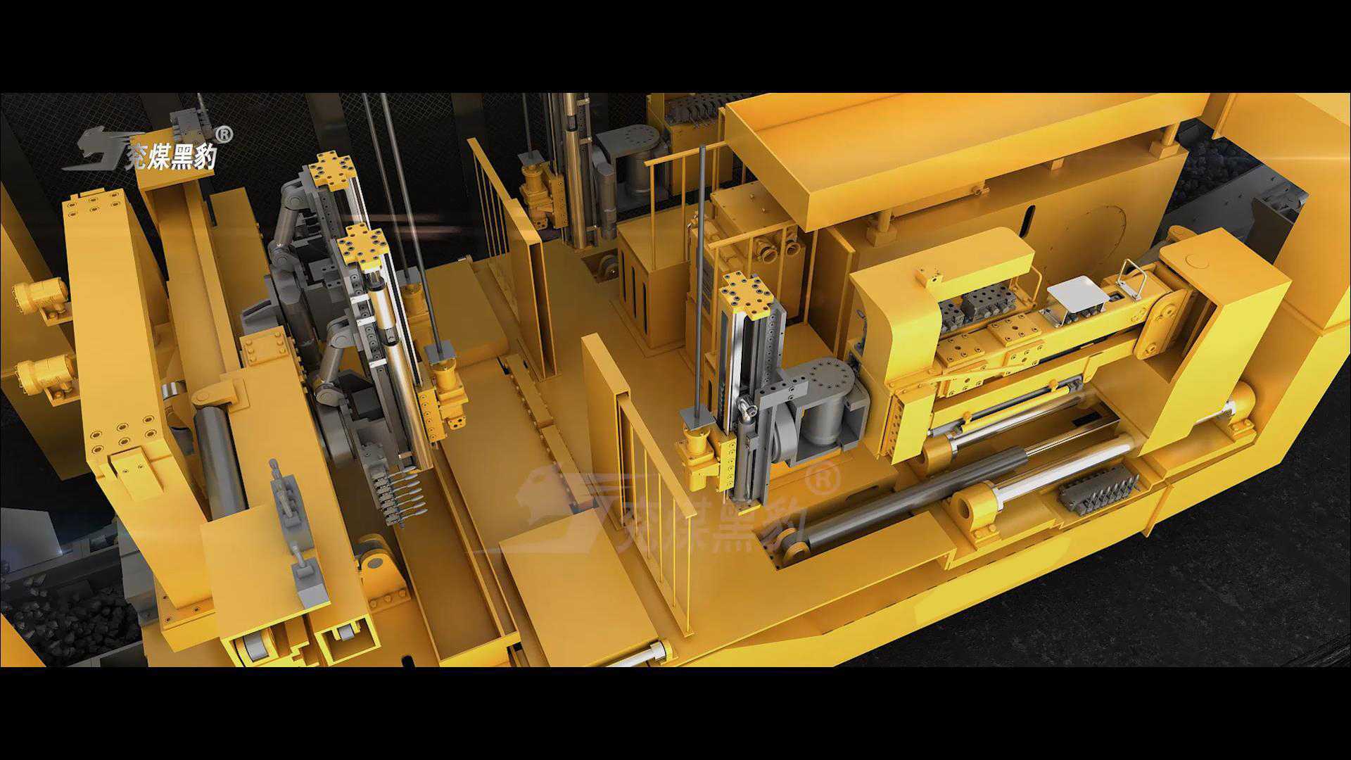 煤矿机械设备矿山开采设备工业机械原理三维演示动画-上海工业机械三维动画制作