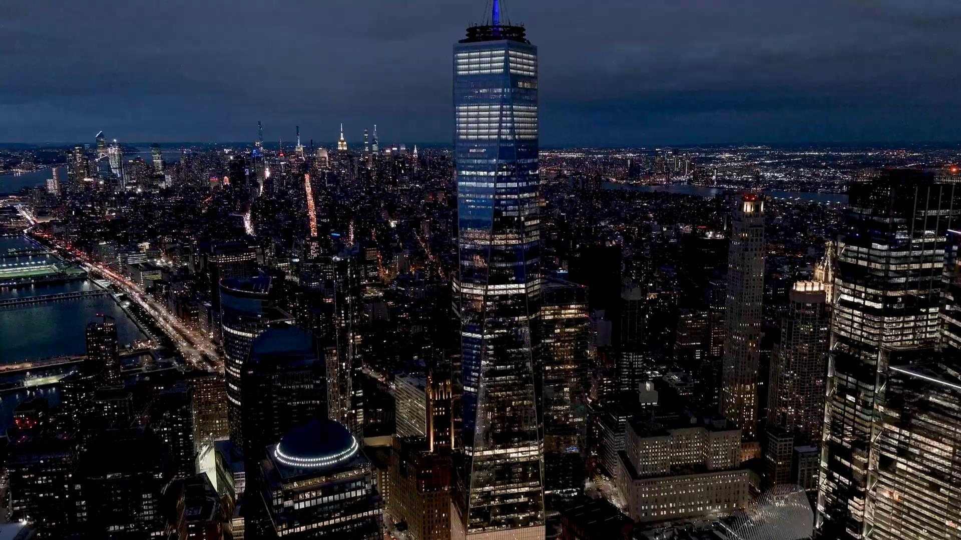 灯火璀璨的城市夜景《曼哈顿》