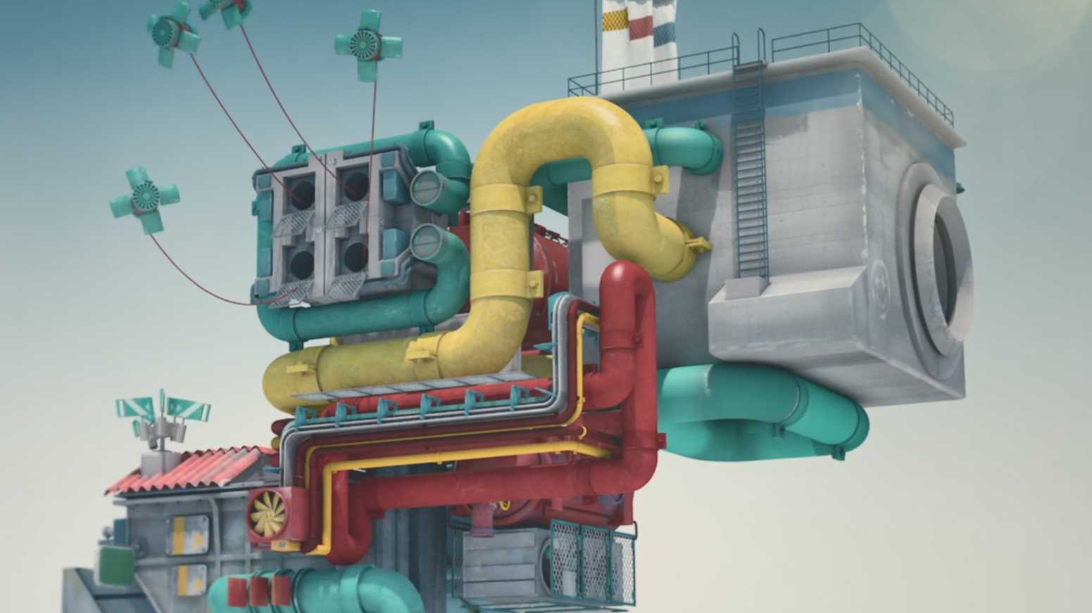 超现实主义CG短片《机械工厂》