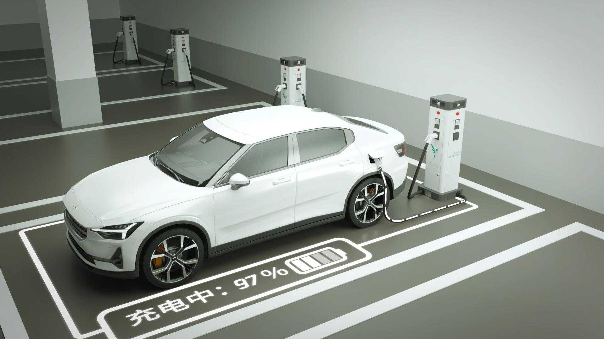 汽车充电效果 三维动画   充电桩 智慧充电 科技