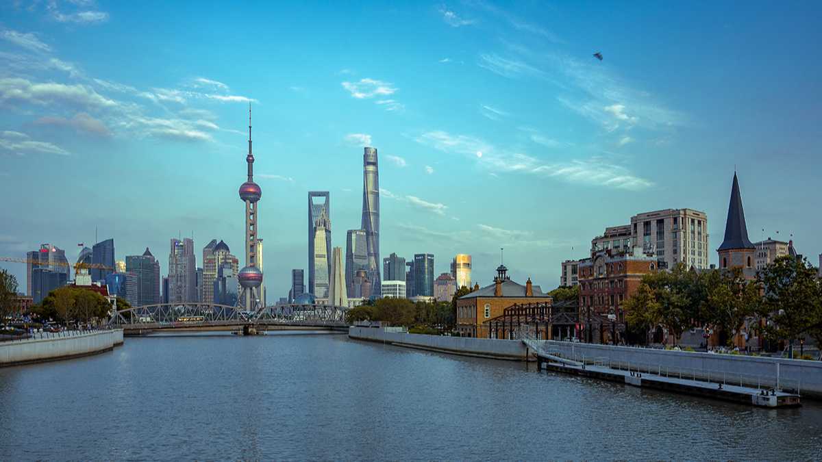 上海外白渡桥陆家嘴延时摄影 4k素材