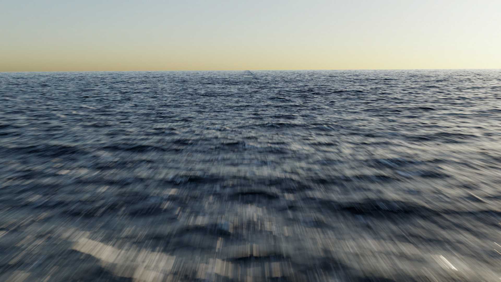 使用 Blender 模拟的一个大型海洋