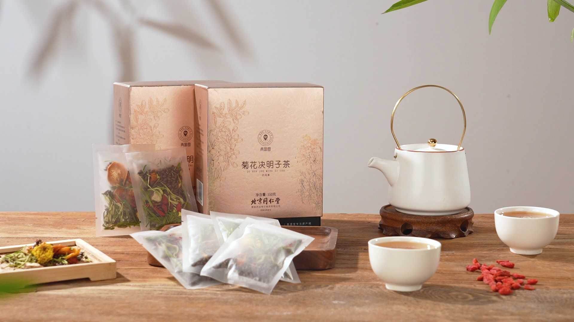 菊花决明子茶 产品拍摄 茶饮 国潮 中国风 茶叶 包装