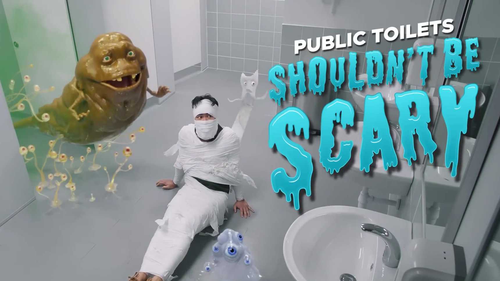 新加坡恶搞公益广告《公厕惊魂》