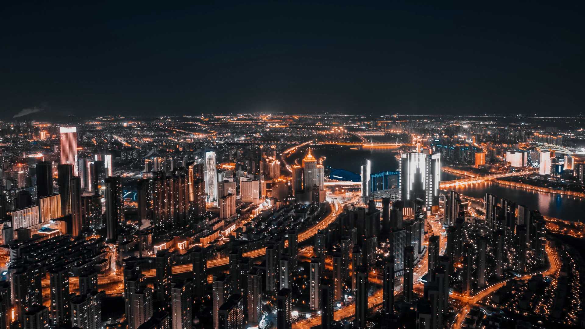 2022年沈阳城市夜景航拍短片