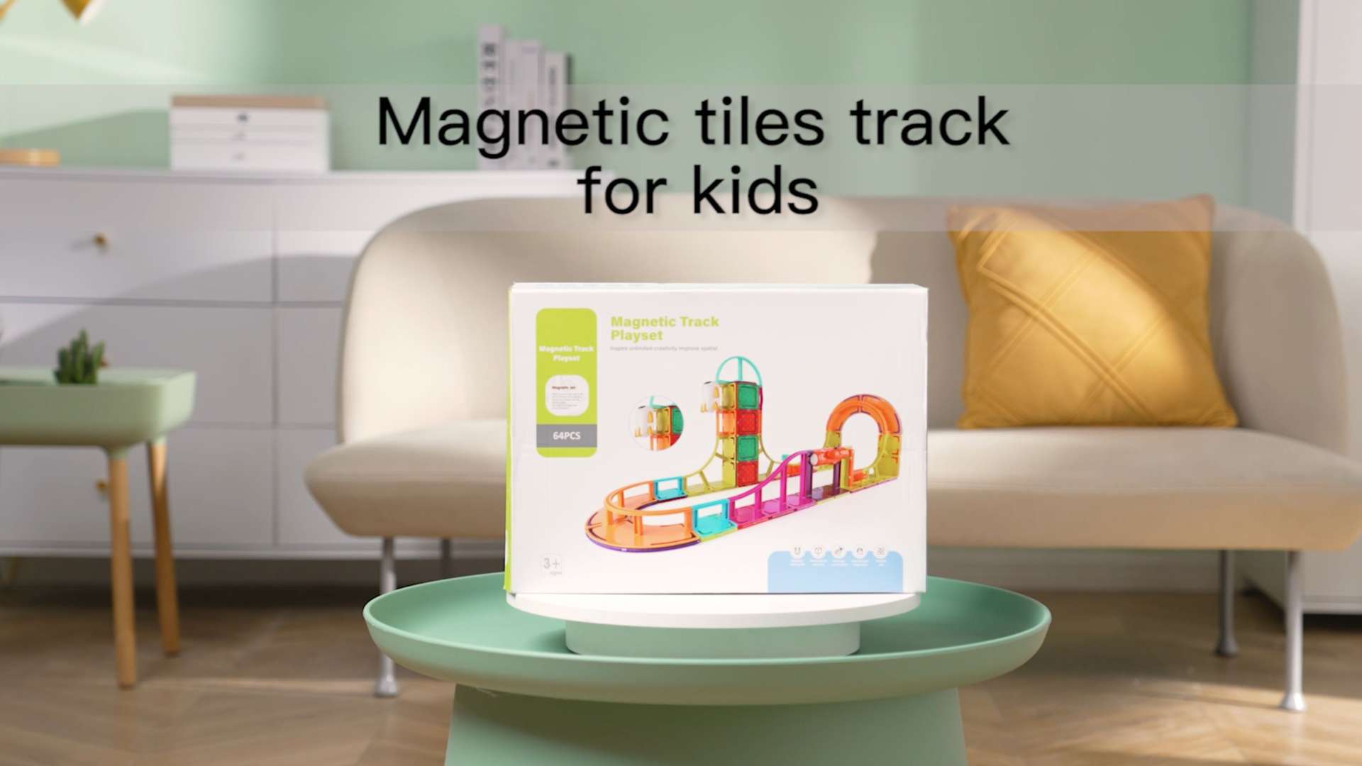 电商视频拍摄-磁力轨道车玩具