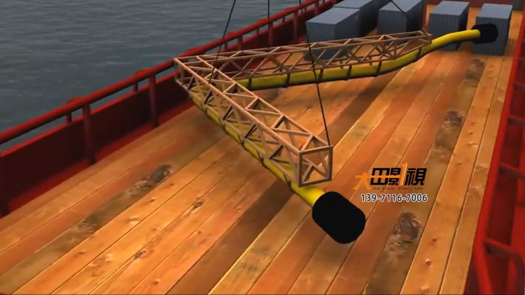 海上石油管道 管道安装船 船舶施工管道动画 武汉安装动画
