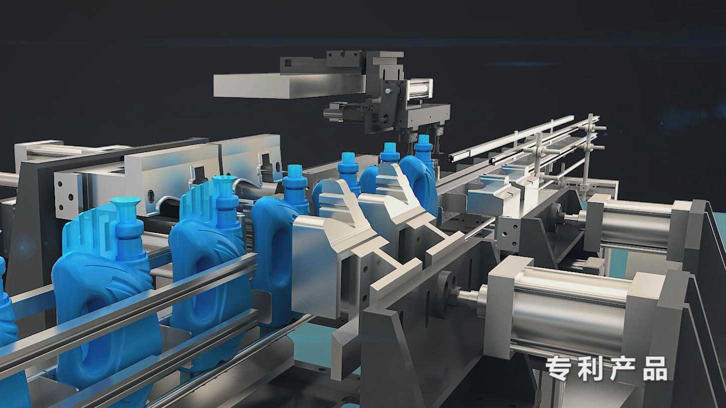 机械动画工业动画吹瓶机生产流程3D三维动画制作公司--三影动漫科技