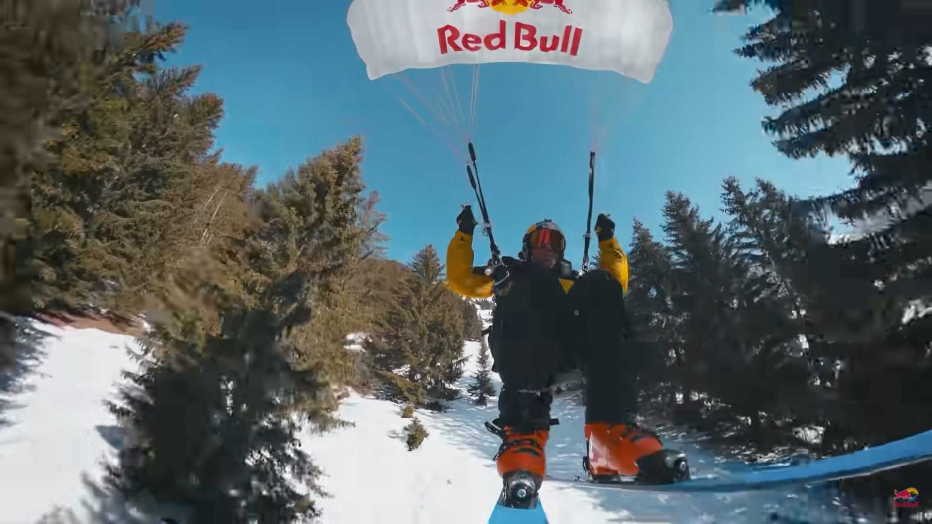 超酷滑雪+跳伞 红牛挑战无极限~