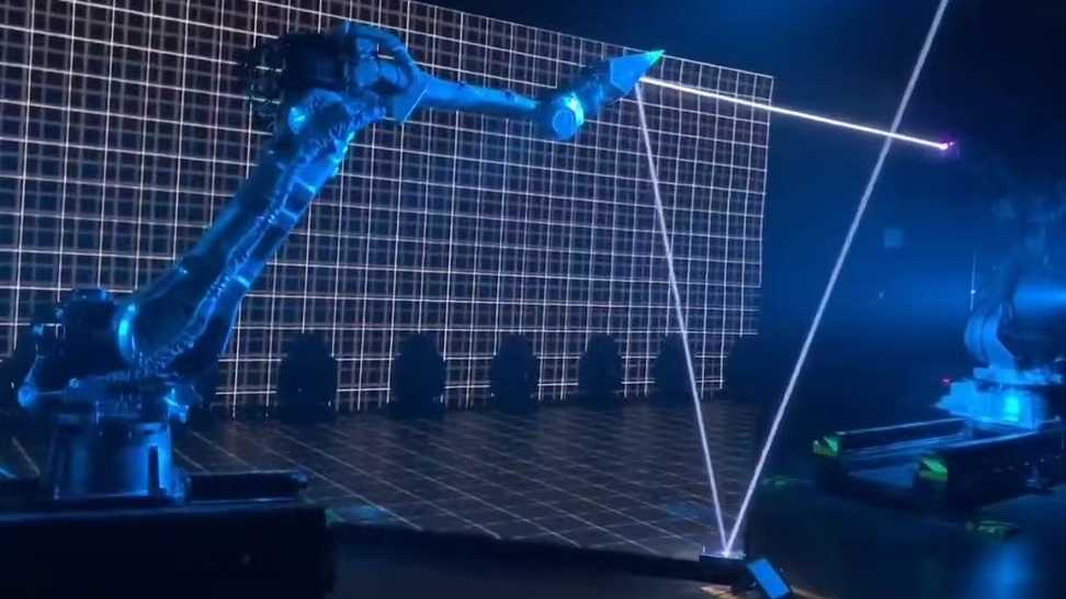 舞台机械臂激光秀 机械臂舞台舞蹈拍摄 机械臂租赁