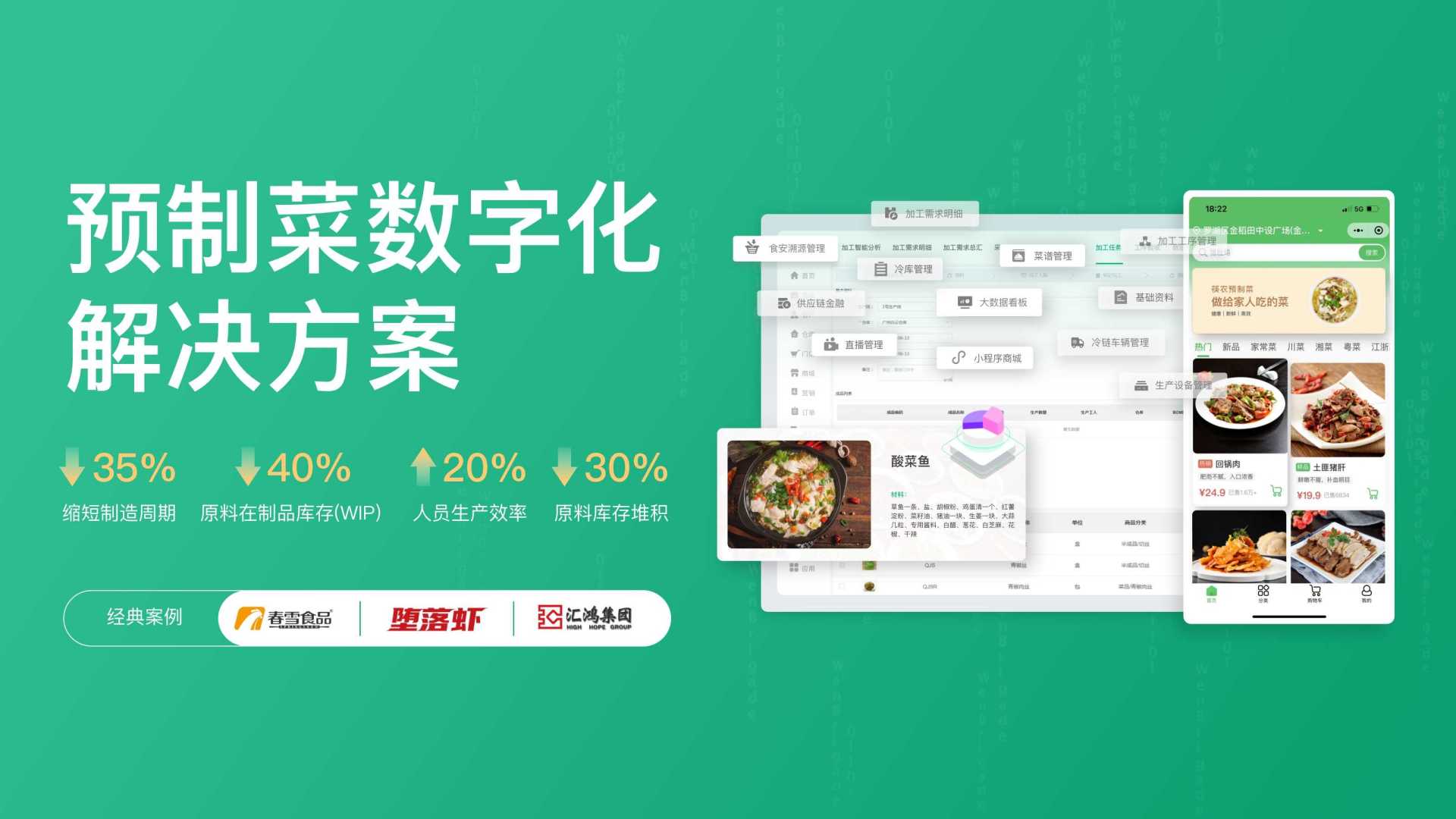 筷农-预制菜数字化解决方案，助力预制菜企业提升运营效率