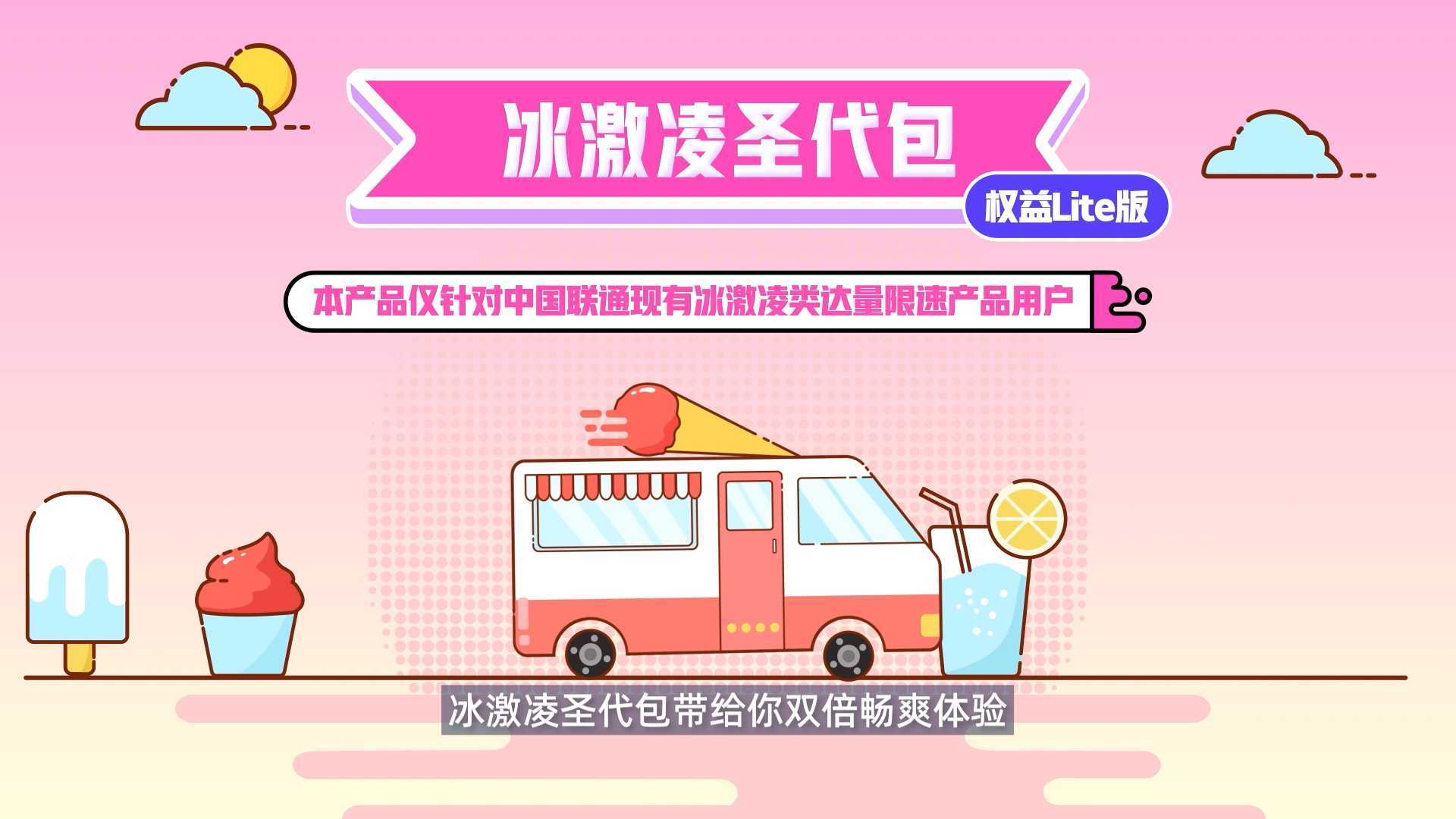 【MG动画】中国联通冰激凌圣代包宣传动画
