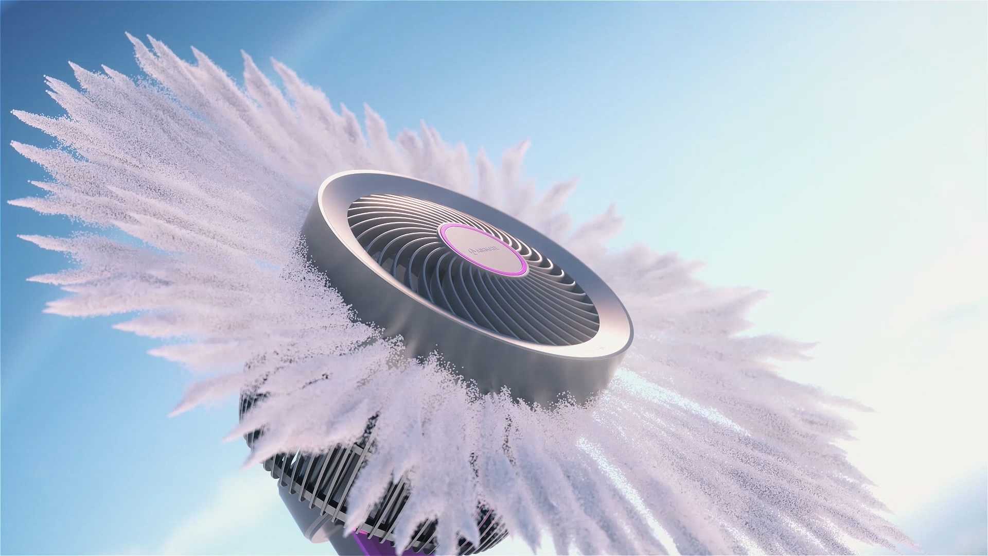 艾美特第四代空气循环扇天鹅PLUS三维动画
