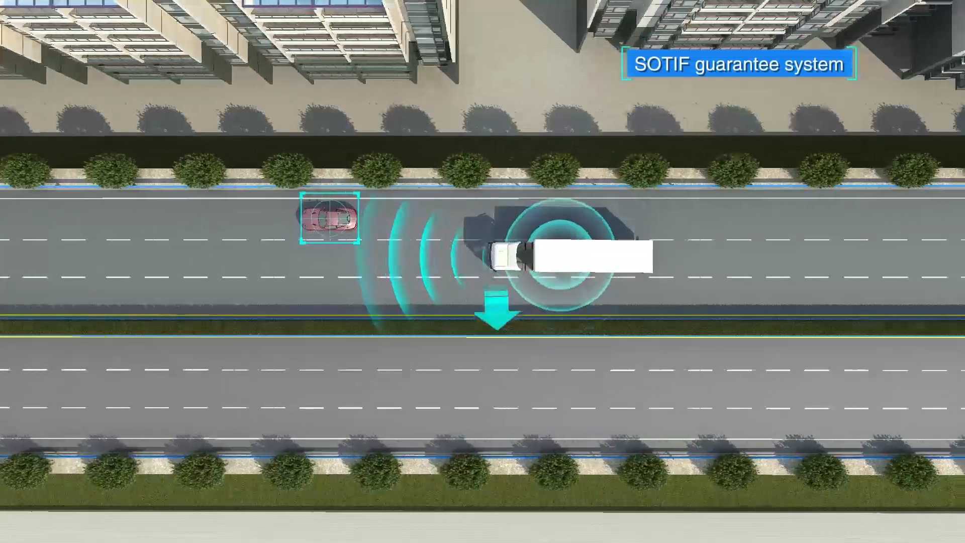 三维动画：清华大学解放J7无人驾驶商用车安全大脑硬件及功能介绍英文版（双语）