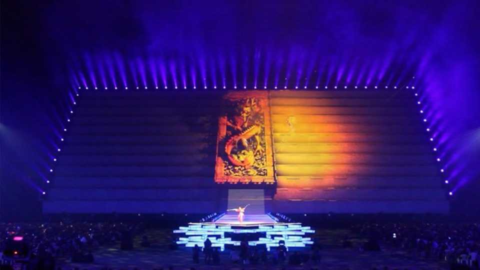 河南武术节舞美设计 舞台灯光 舞台投影制作 舞台设计 舞台动背制作 全息舞台