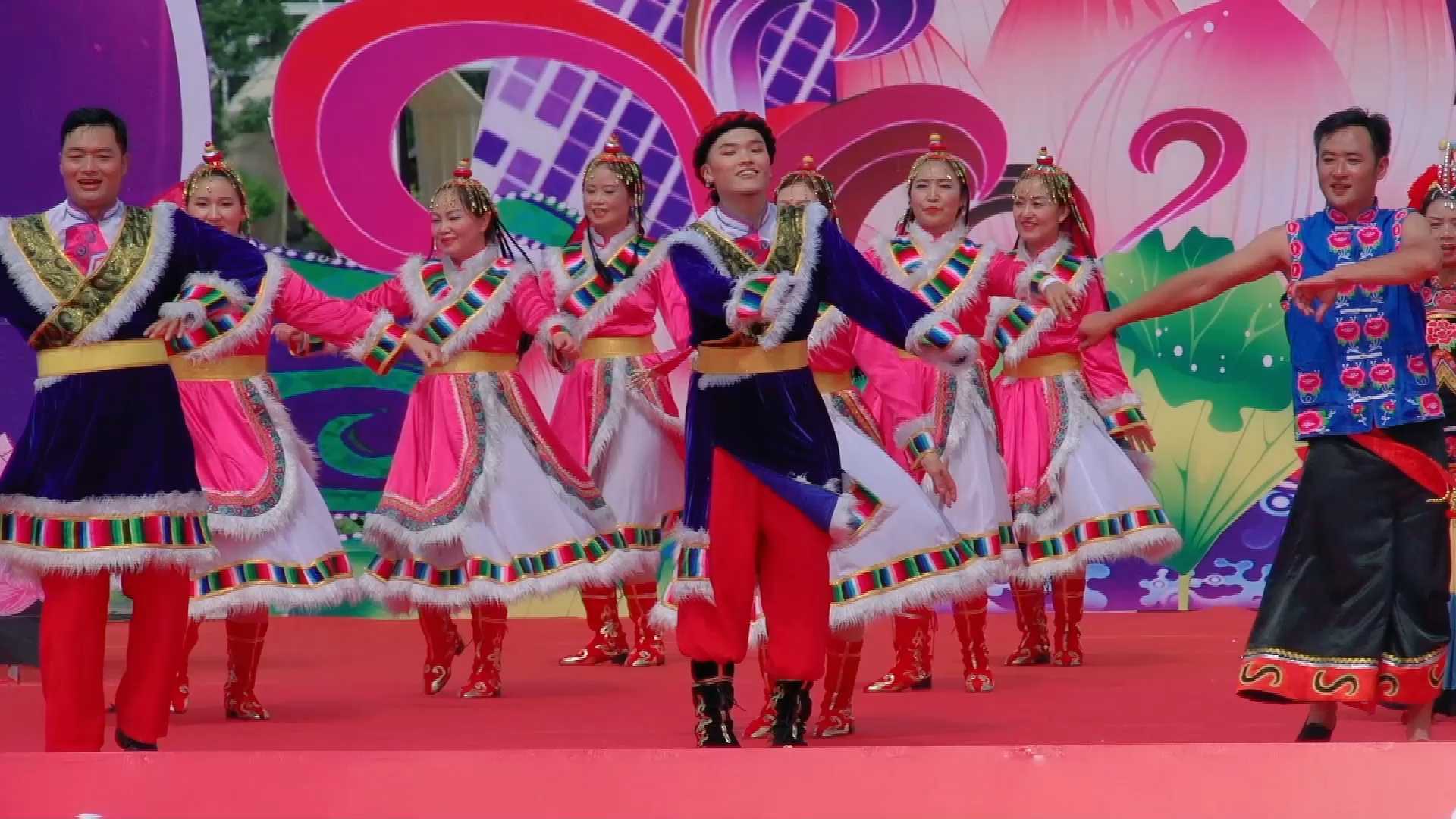 舞蹈《民族团结一家亲》姚安县非遗中心姚安2022年第八届荷花文化旅游节