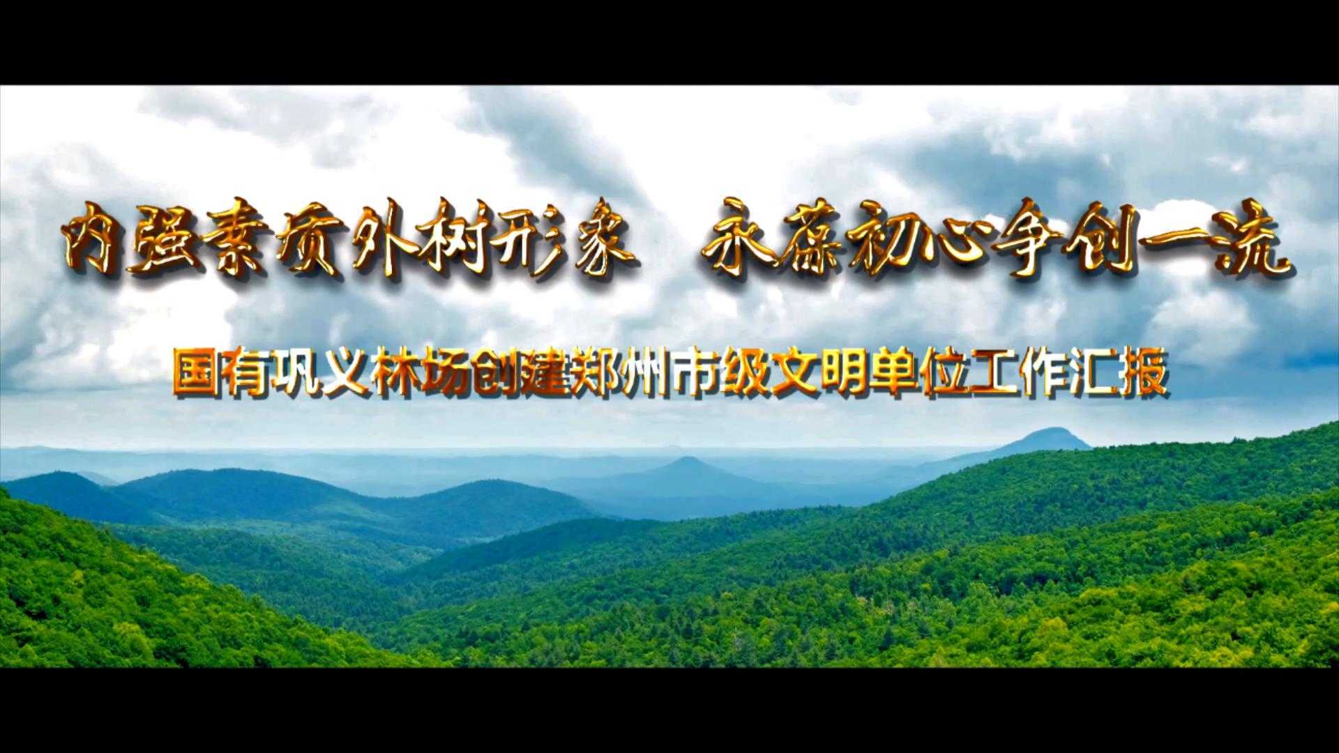 国有巩义林场创建郑州市级文明单位工作汇报