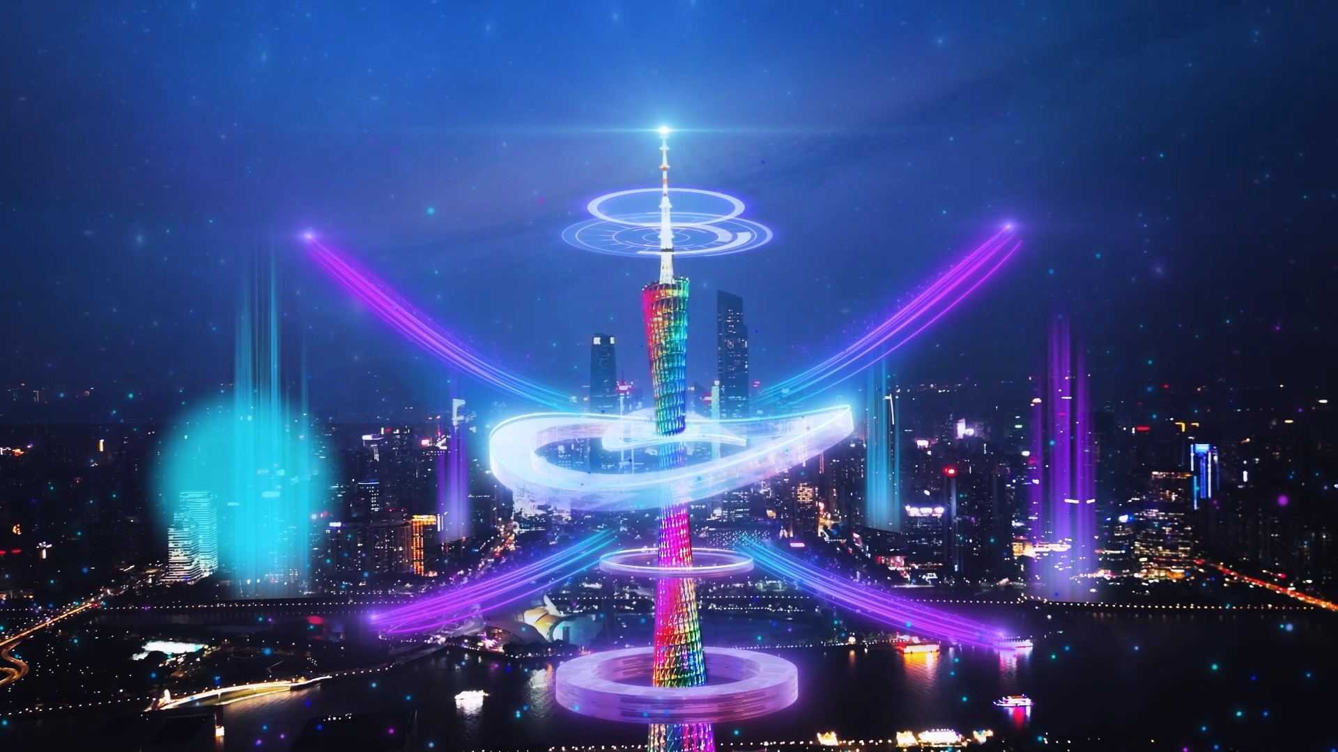 中國電信-地標AR城市光影秀