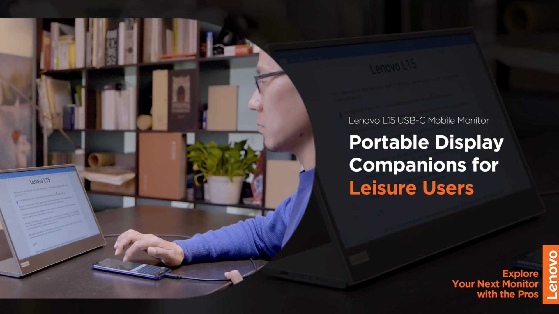 【Lenovo】L15 Mobile Monitor PM Video