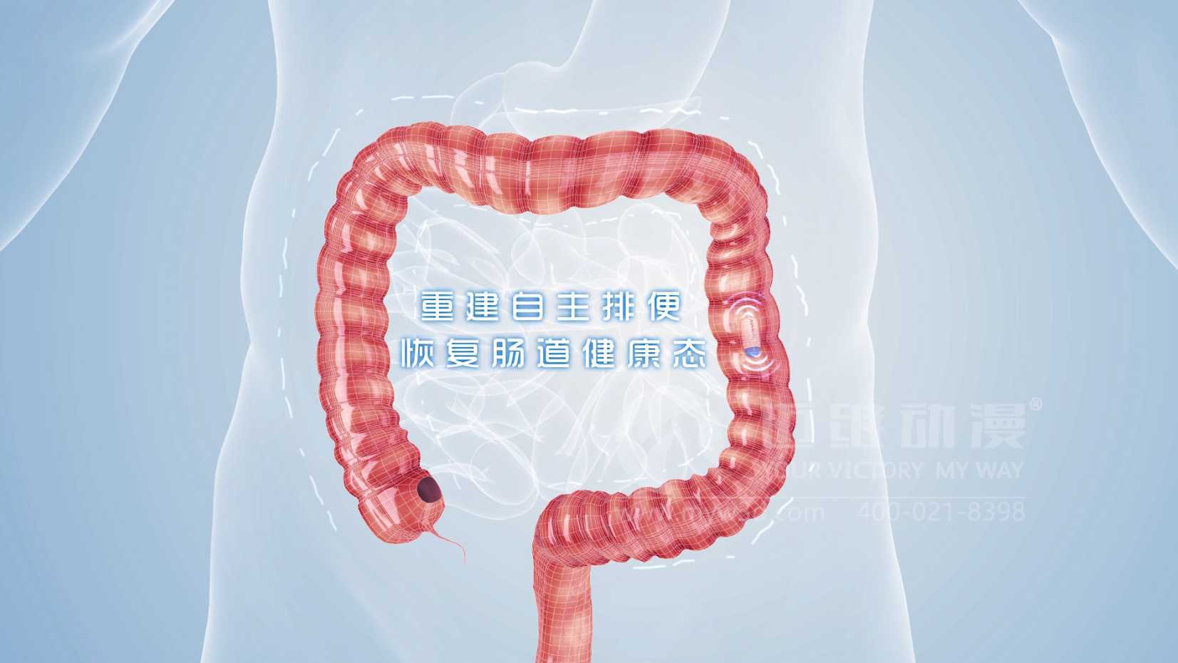 肠胃消化道振动胶囊机器人功能演示三维动画-三维动画制作公司
