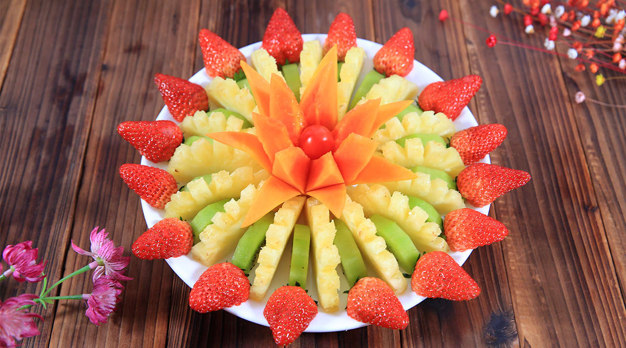 小魔匠第四十期：水果创意拼盘——木瓜菠萝果盘