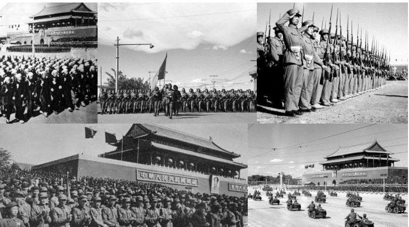 1951年国庆大阅兵-园艺小学生