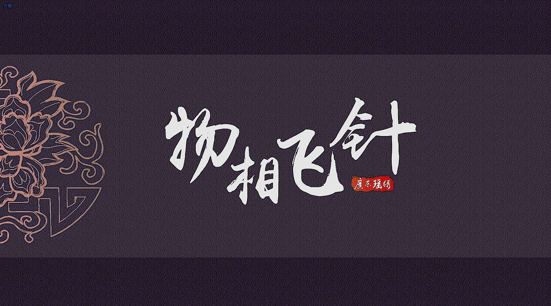 粤北瑶族文化纪录片《广东瑶绣：物相飞针》