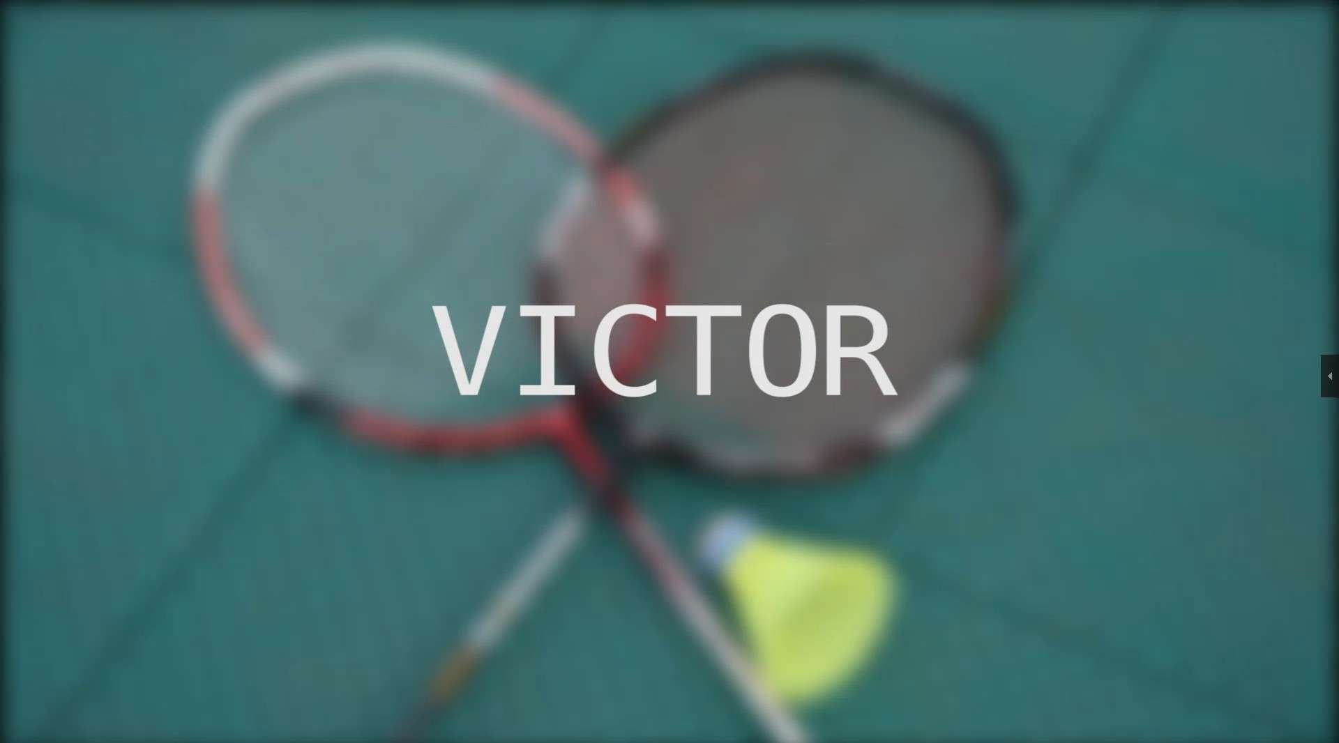 VICTOR羽毛球拍 广告