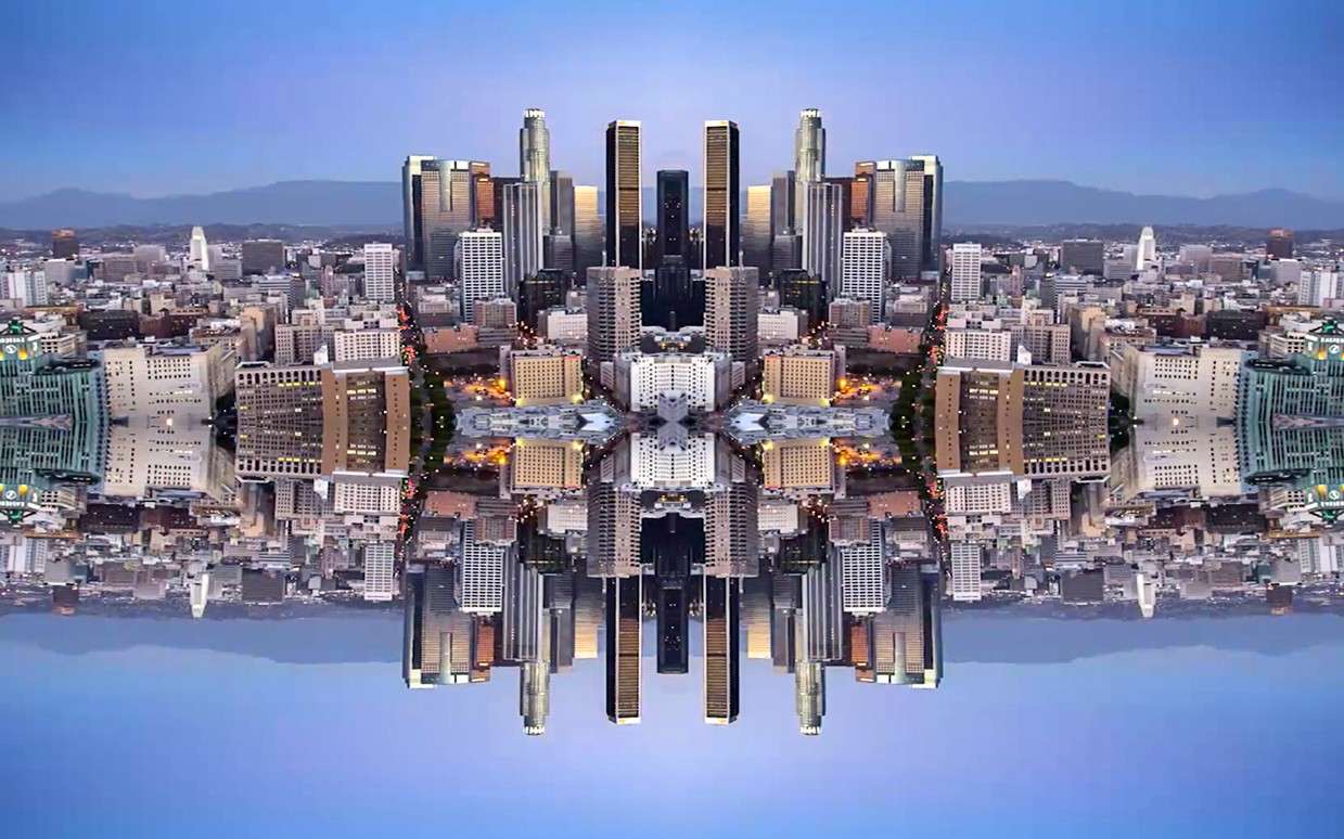 炫酷几何延时摄影《镜像城市》