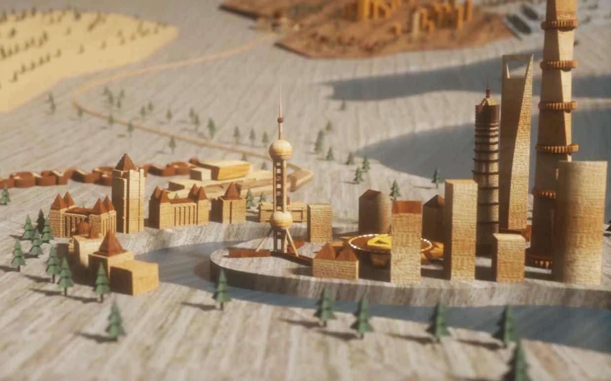 用《权力的游戏》片头打开中国四大一线城市
