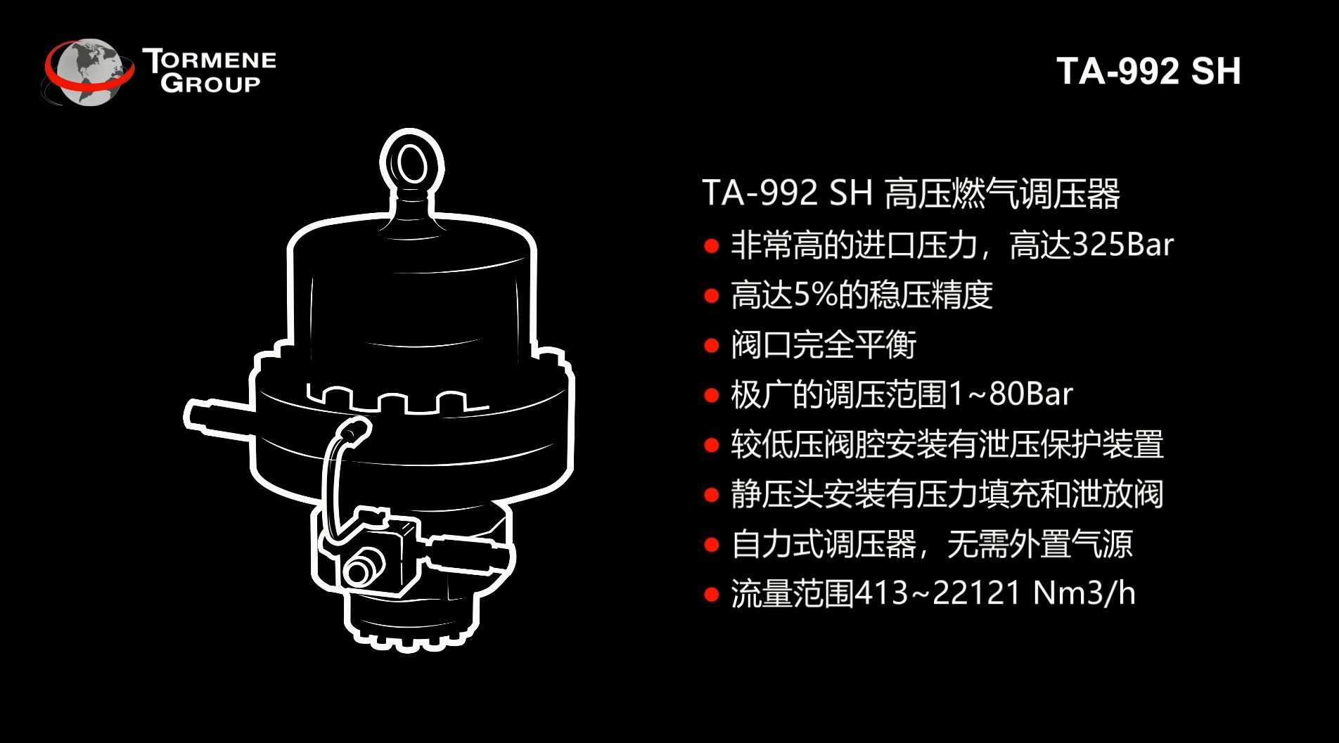 托美尼调压器TA-992 SH高压燃气调压器