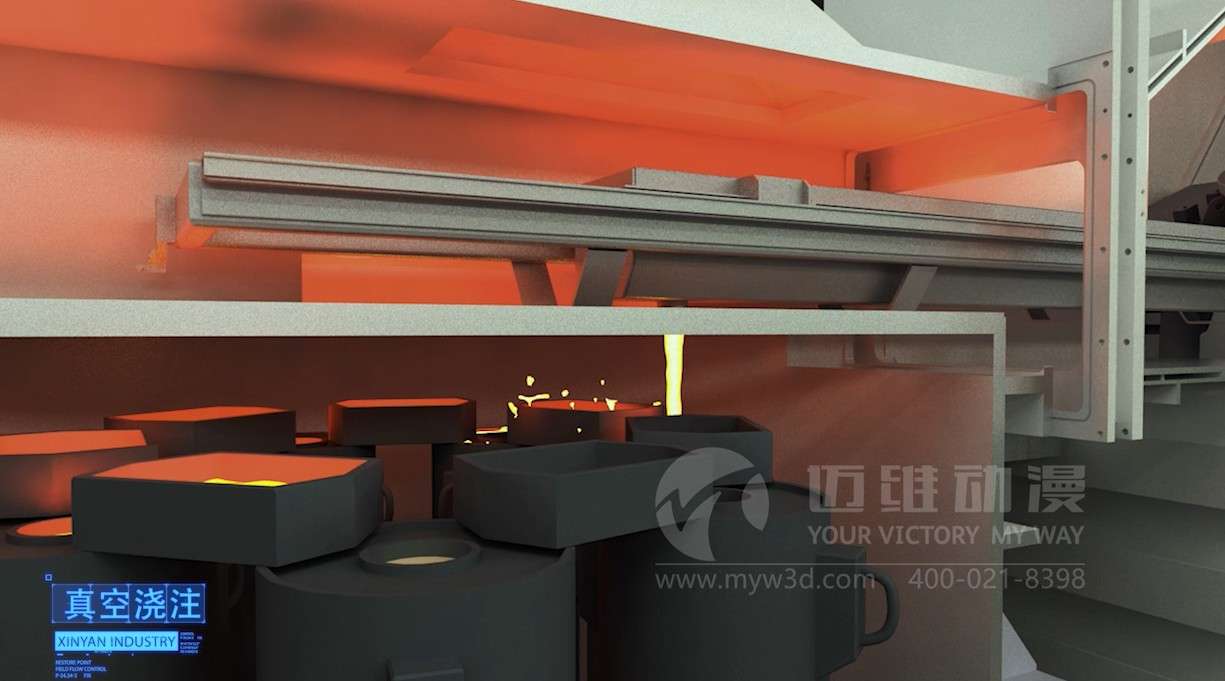 真空炉生产工艺三维动画-生产工艺三维动画-锅炉行业三维动画