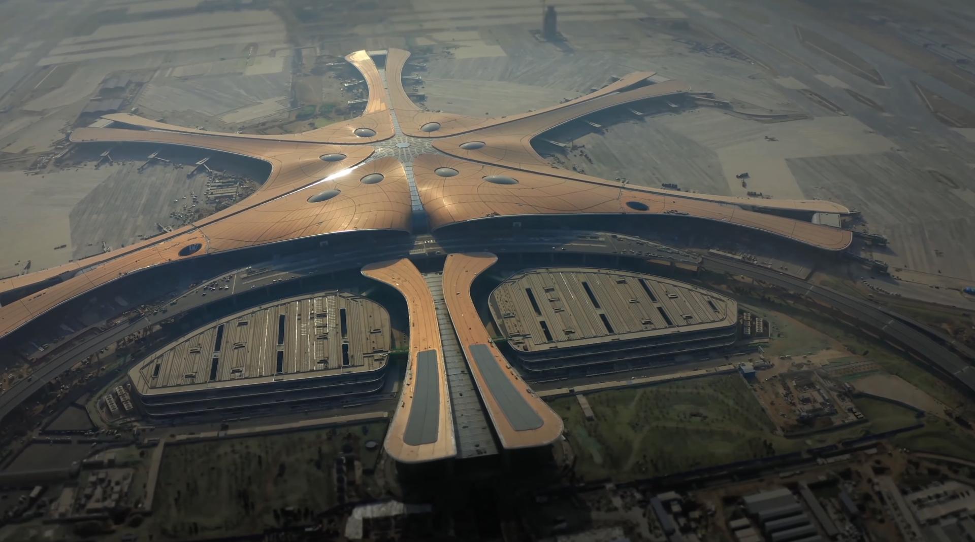 北京大兴机场建筑设计航拍