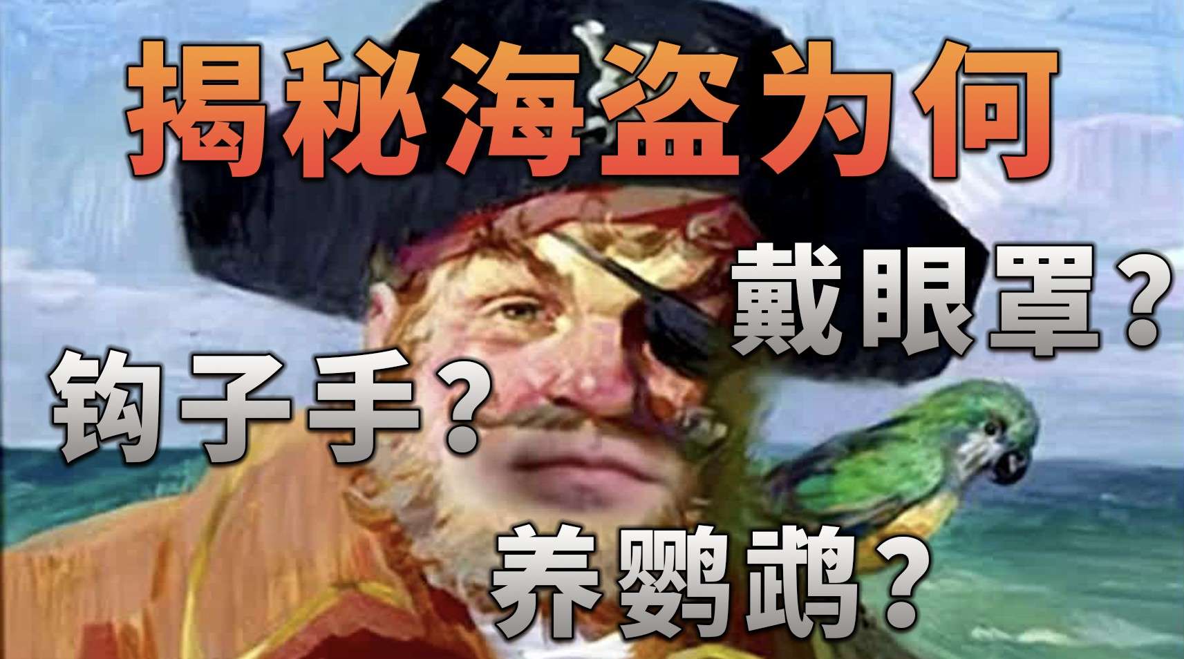 【不止游戏】揭秘海盗为何总是戴眼罩，钩子手，肩上还站只鹦鹉？