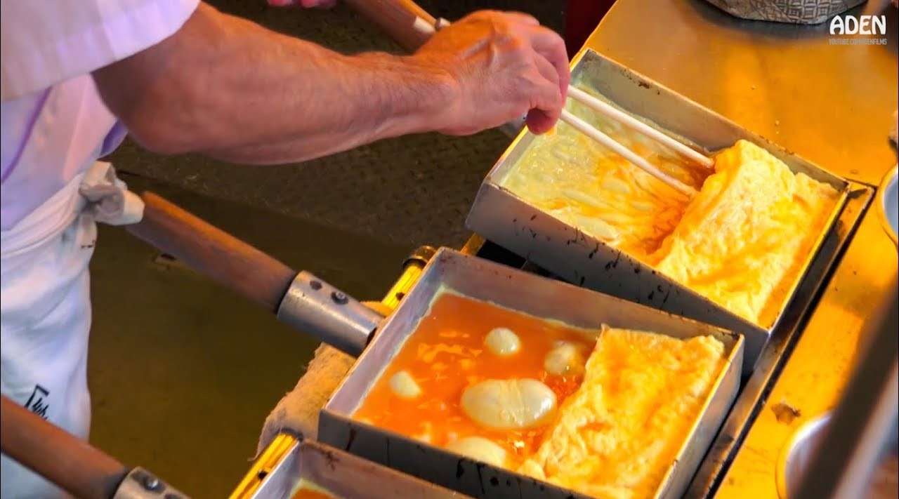 日本街头美食：玉子烧日式煎蛋卷