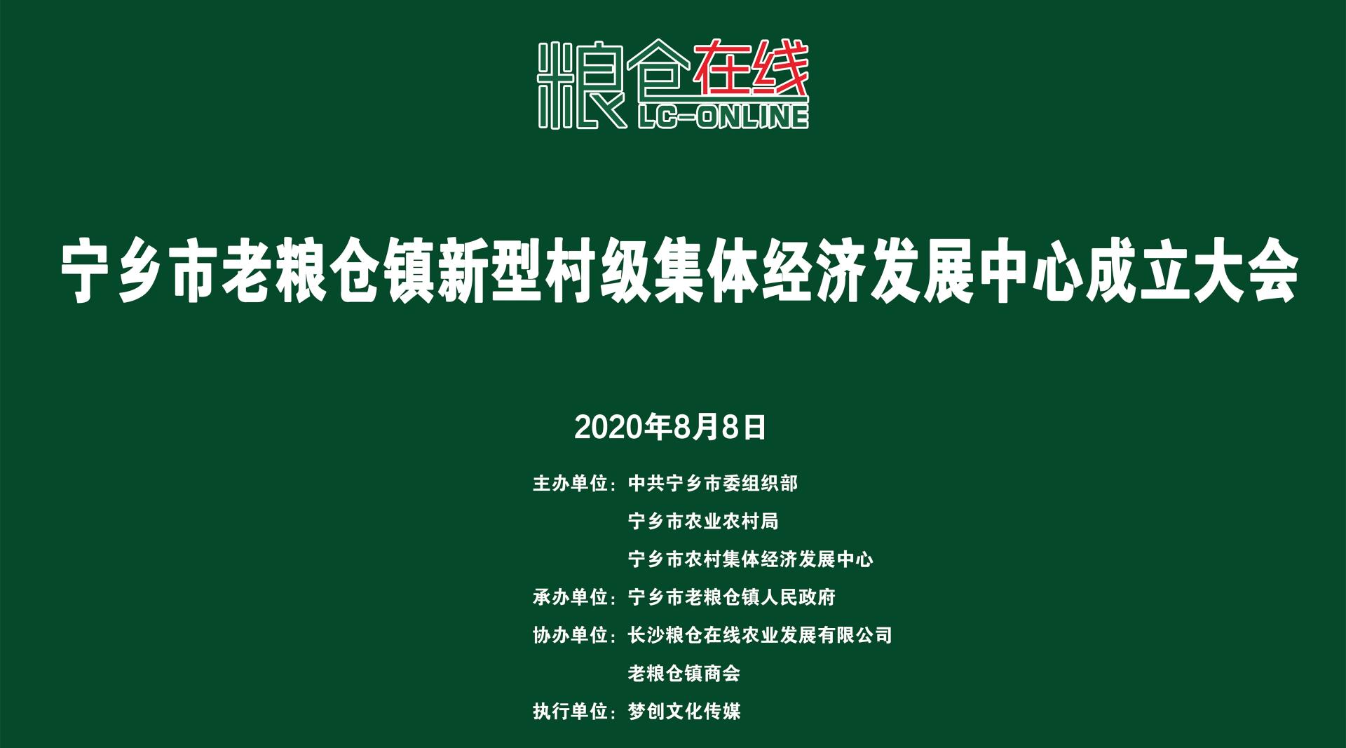 宁乡市老粮仓镇新型村级集体经济发展中心成立大会（2020.8.8 ）