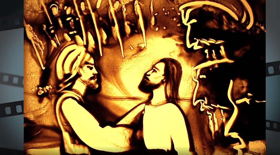 西蒙诺娃的沙子动画，基督复活了!