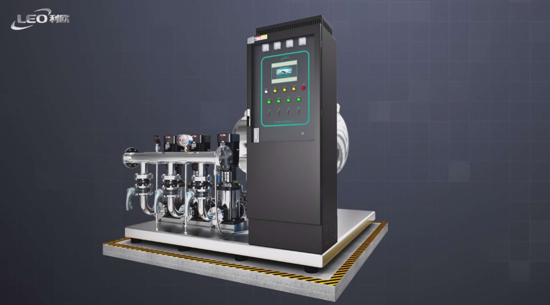 智慧泵房动画-工业动画-无负压供水设备-产品三维动画