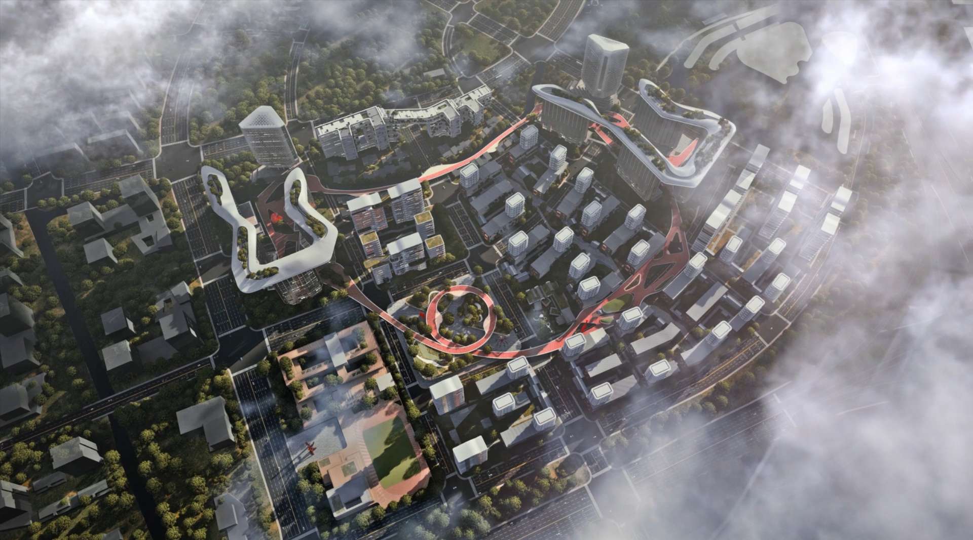 样片二建筑概念中标方案——之江未来社区