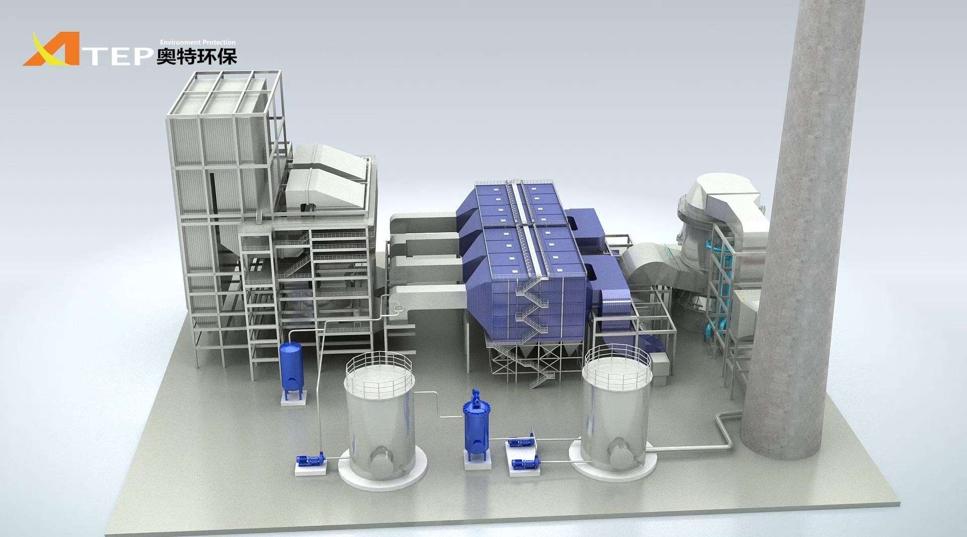 环保设备演示三维动画-污水废气工艺流程动画-济南三维动画