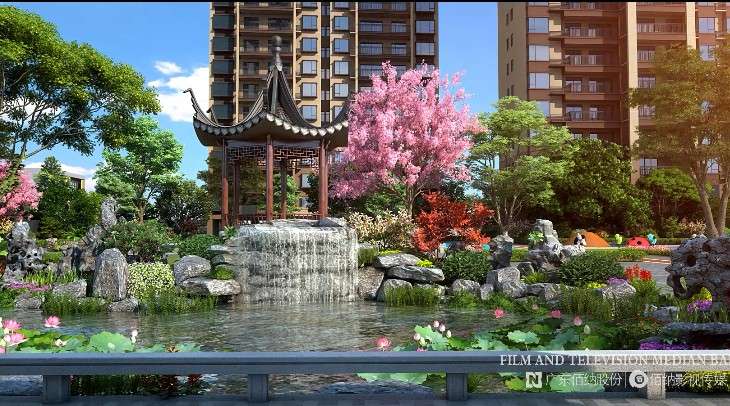 上海地产三维动画 新中式风 江南风建筑【嘉和府】