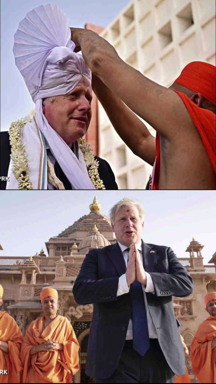 #镜头#英国首相约翰逊访印度