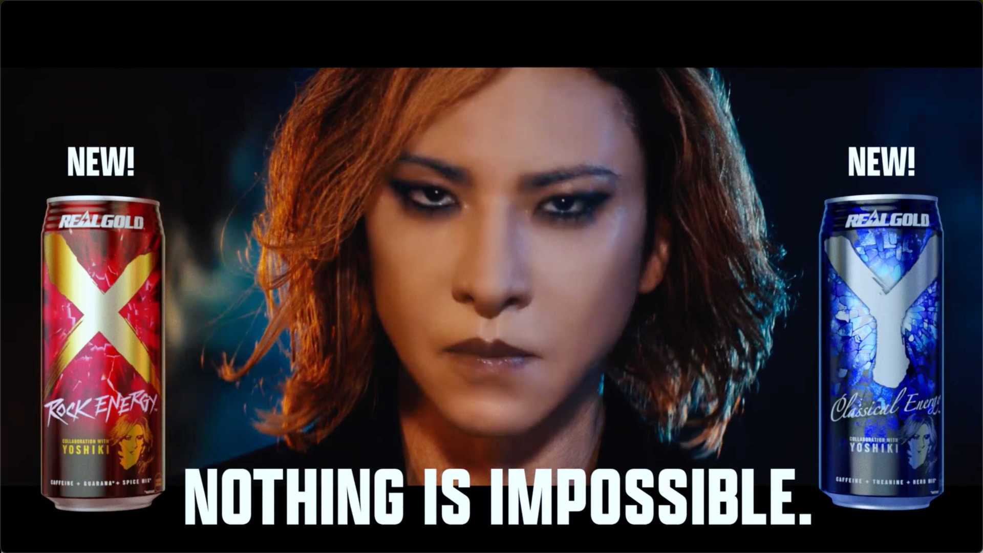 冰与火的交融 ！X Japan Yoshiki出演Real Gold能量饮料广告