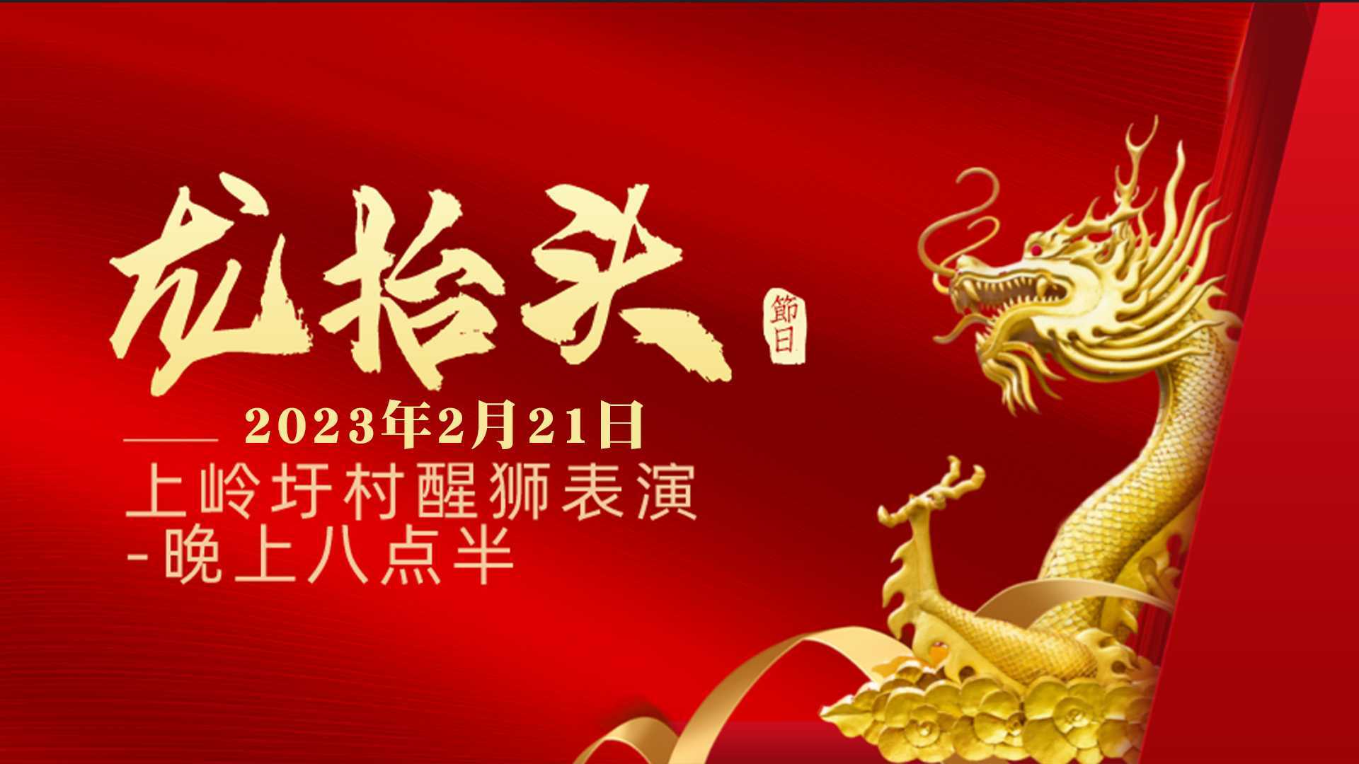 2023年吴川市上岭圩村二月初二舞狮、功夫表演