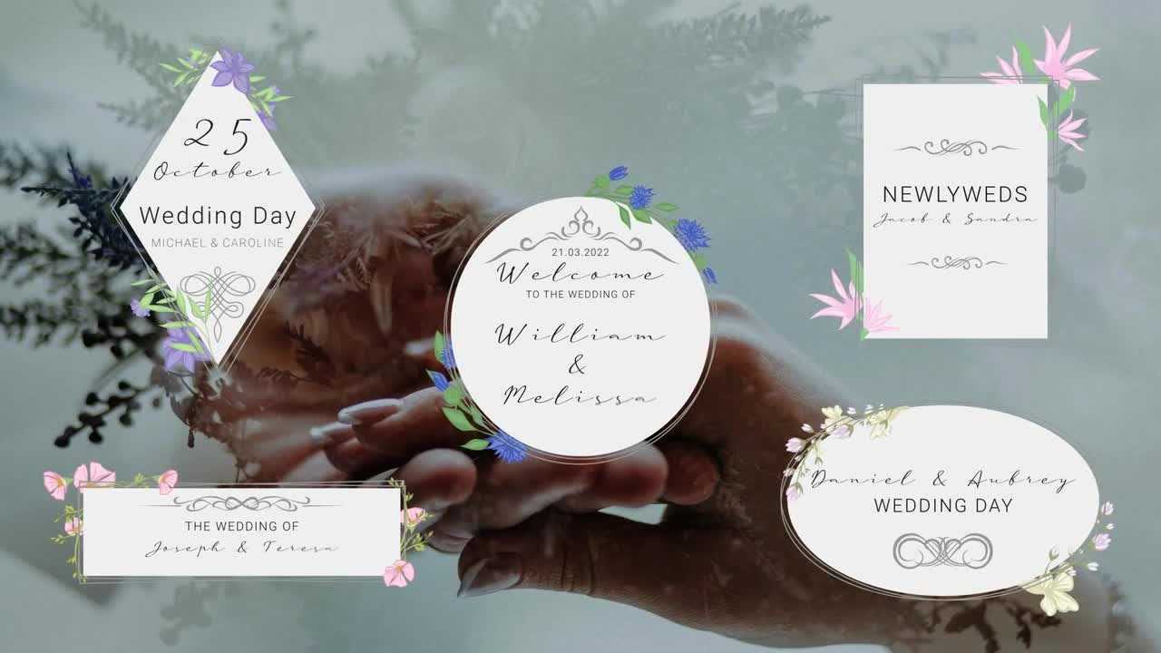 AE模板 | 优雅形状显示婚礼标题宣传纪念日情人节片头