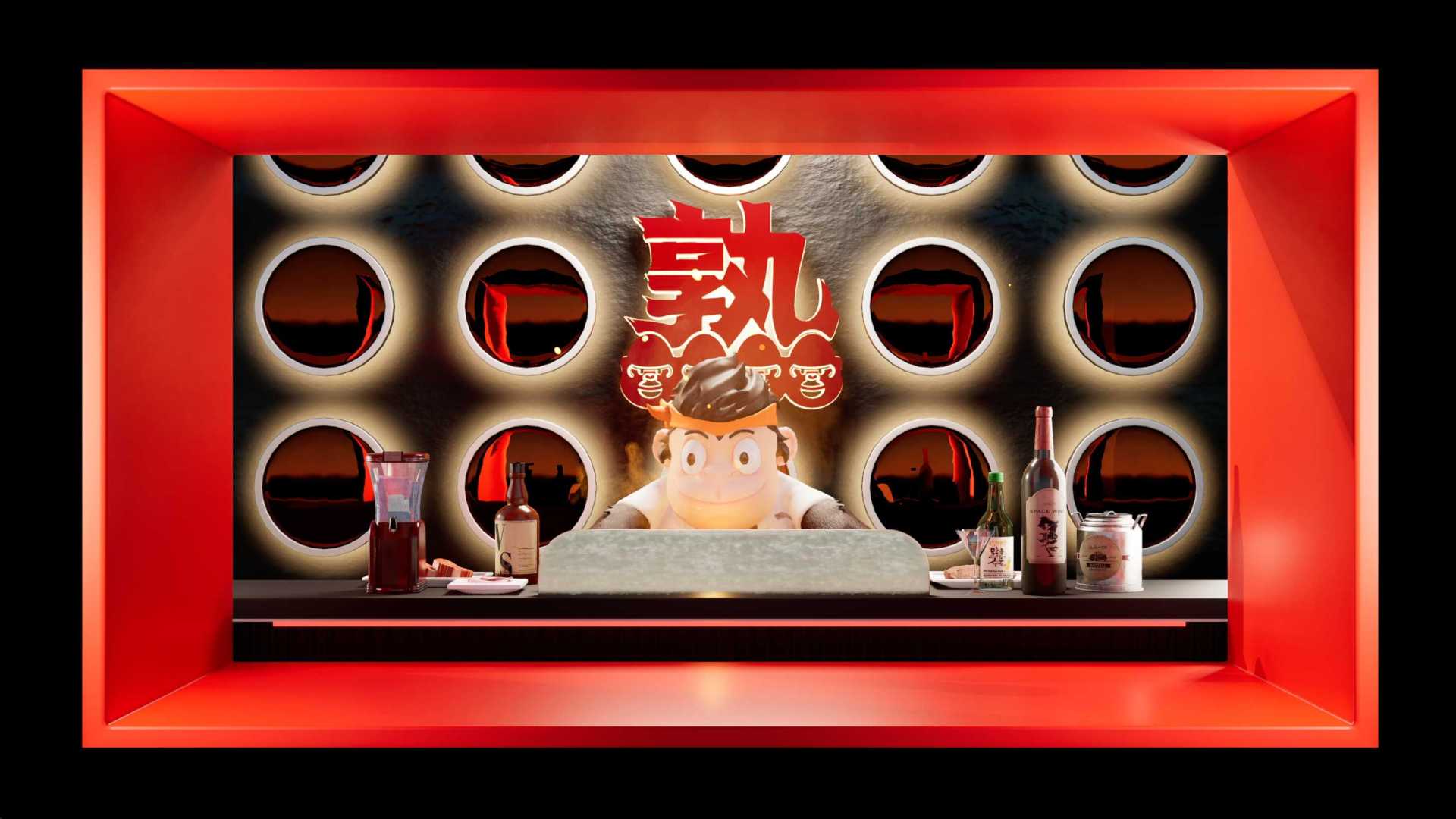 深圳地铁龙华餐厅-3D裸眼宣传片