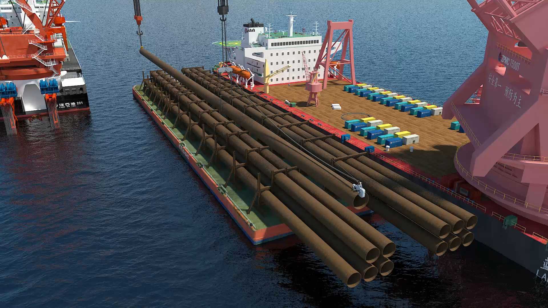 海洋石油导管架安装