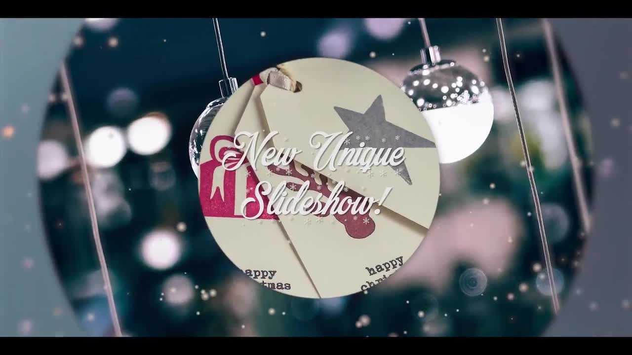 PR模板|漂亮时尚设计圣诞新年图片视频标题展砂促销活动开场