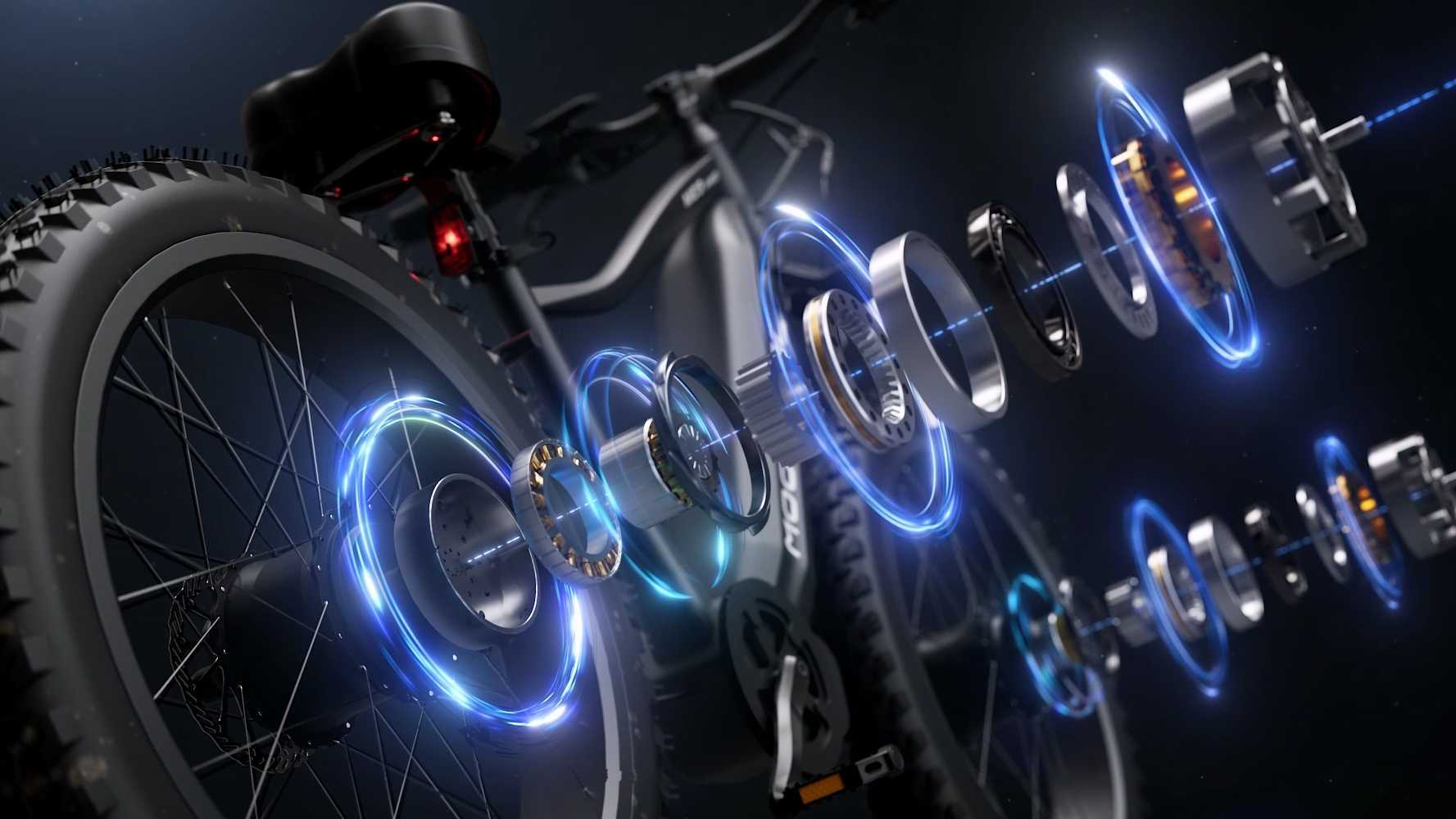 越野锂电自行车预热动画